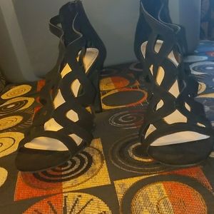 Kelly and Katie black heels